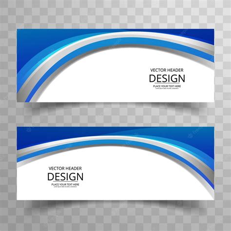 Premium Vector | Blue wavy banner template