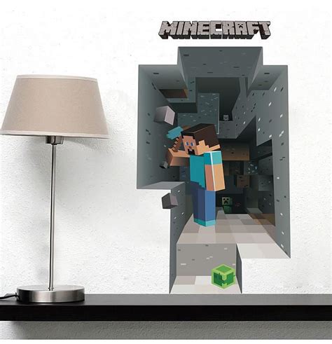 Minecraft 3D Wall Decal Sticker #Walldecor #Minecraft Custom Wall ...