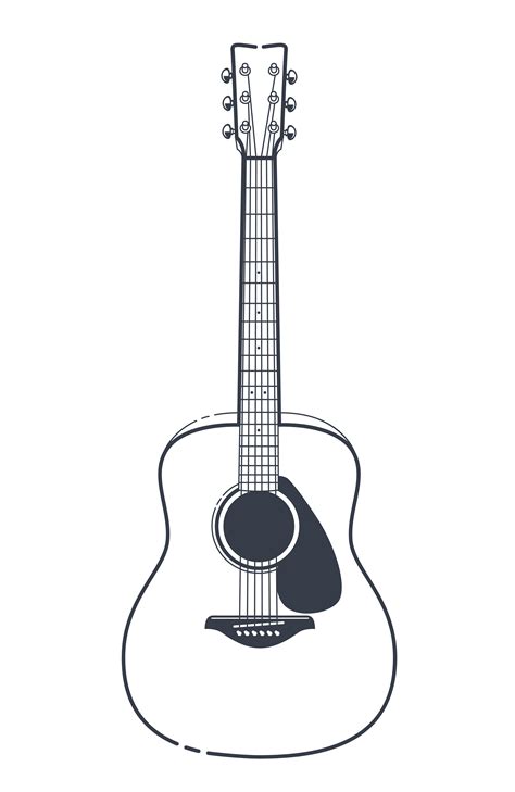 Acoustic Guitar Vector 334363 Vector Art at Vecteezy