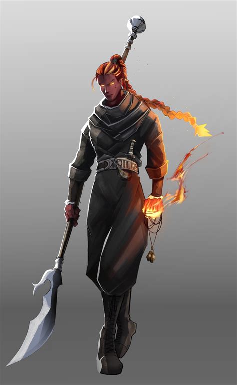 ArtStation - Fire Desert Genasi - DnD 5E in 2023 | Fantasy character ...