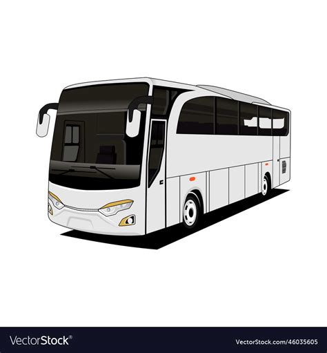 Tourist bus public transport art Royalty Free Vector Image