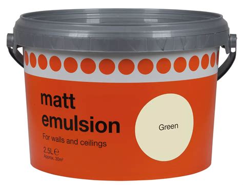 B&Q Green Matt Emulsion paint 2.5L | Departments | DIY at B&Q