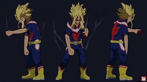 3D Fanart - All Might (True form) by CynicalPlant on DeviantArt