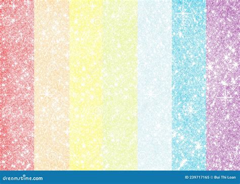 Rainbow Glitter Stars Sparkle Background Stock Illustration ...