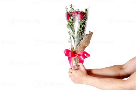 Bouquet of roses on white background 6612464 Stock Photo at Vecteezy