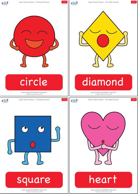 The Shape Song #1 Flashcards - Super Simple