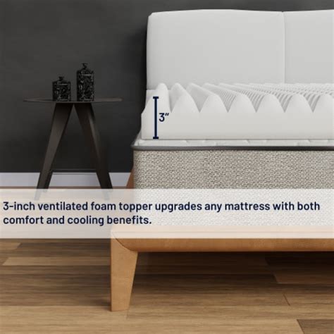 Continental Sleep 3" Convoluted High Density Foam Mattress Topper-Full ...