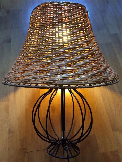 2 IKEA wicker lamp shades & black lamp | in Portsmouth, Hampshire | Gumtree