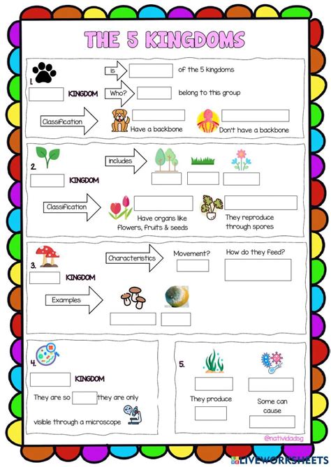 Free 5 kingdoms worksheet, Download Free 5 kingdoms worksheet png ...