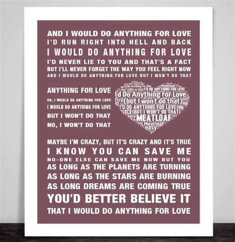 I Would Do Anything For Love Lyrics - Smithcoreview