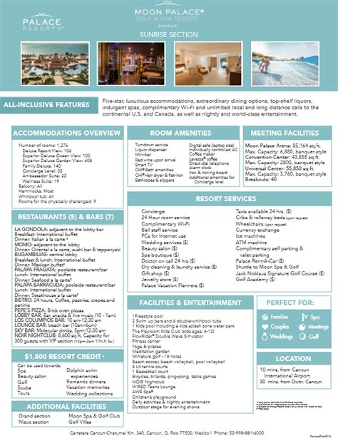 Moon Palace Cancun Information | Sunset Travel Inc.