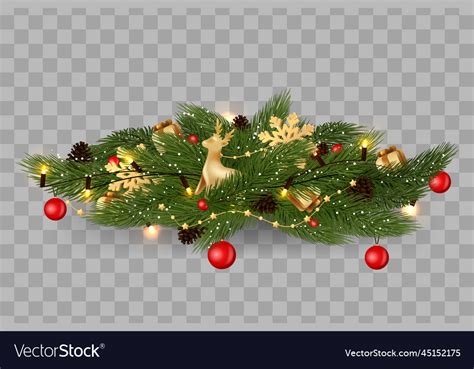 Christmas garland Royalty Free Vector Image - VectorStock