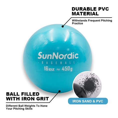 Snapklik.com : Weighted Training Baseballs Set - 16 Oz Plyo Baseballs ...