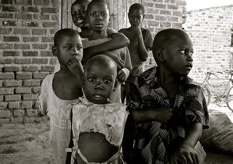 HD wallpaper: grayscale photo of children, Uganda, Africa, Poverty ...