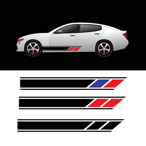 car decal vector. modern car decals. striped car decal 29578798 Vector ...