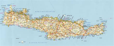 Crete Road Map • Mapsof.net