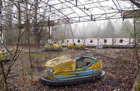 Abandoned amusement park in Chernobyl, Russia. The city is expected to ...