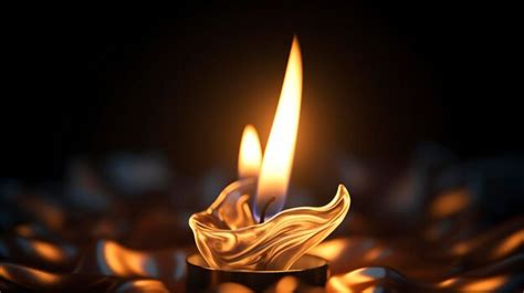 Premium AI Image | A photo of a closeup of a flickering candle flame