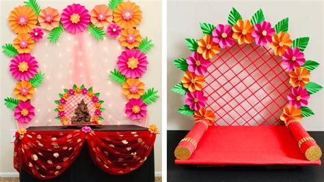 Ganpati decoration ideas at home ganesh chaturthi decoration ideas easy ...