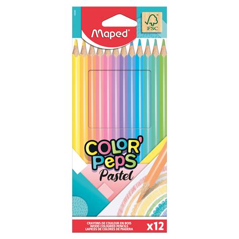 MAPED COLOR’PEPS PASTEL PENCILS X 12 - Thef:;llstop