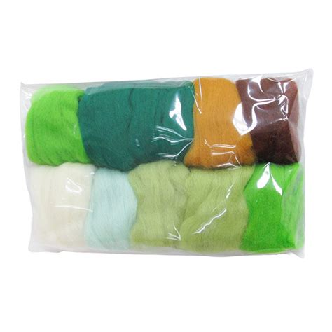 10 PC 10G Plant Needle Felting Wool Set | PLOMA