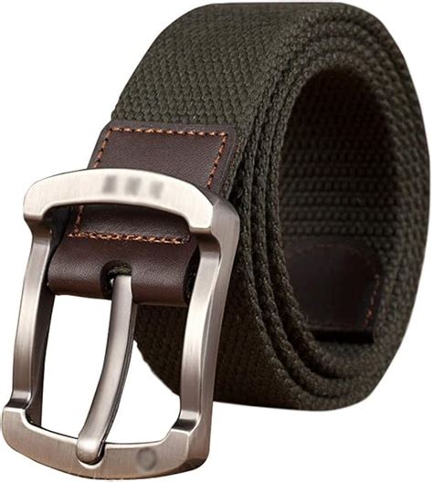 Men's Belt Canvas Elastic Fabric Webbing Belts for Men: Amazon.co.uk ...