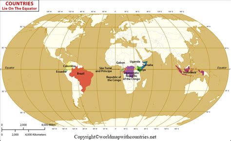 Free Printable World Map with Equator and Countries