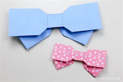 Origami Bow Instructions - Layered - Paper Kawaii