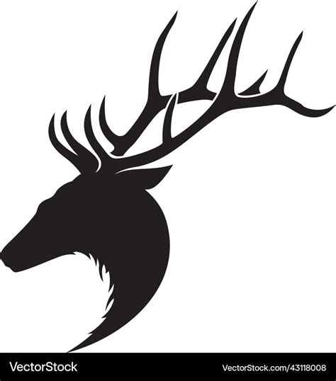 Elk hunting template Royalty Free Vector Image