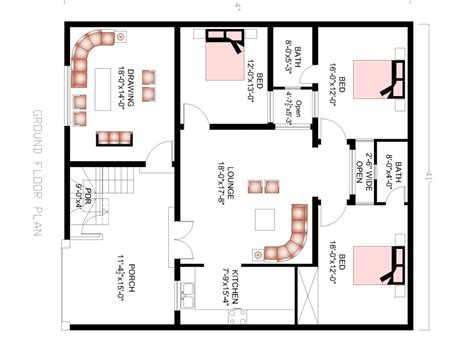 2D floor plan of architecture from sketch image or PDF | Upwork