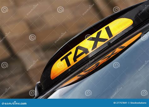 Taxi Sign stock image. Image of close, public, illuminated - 27757841