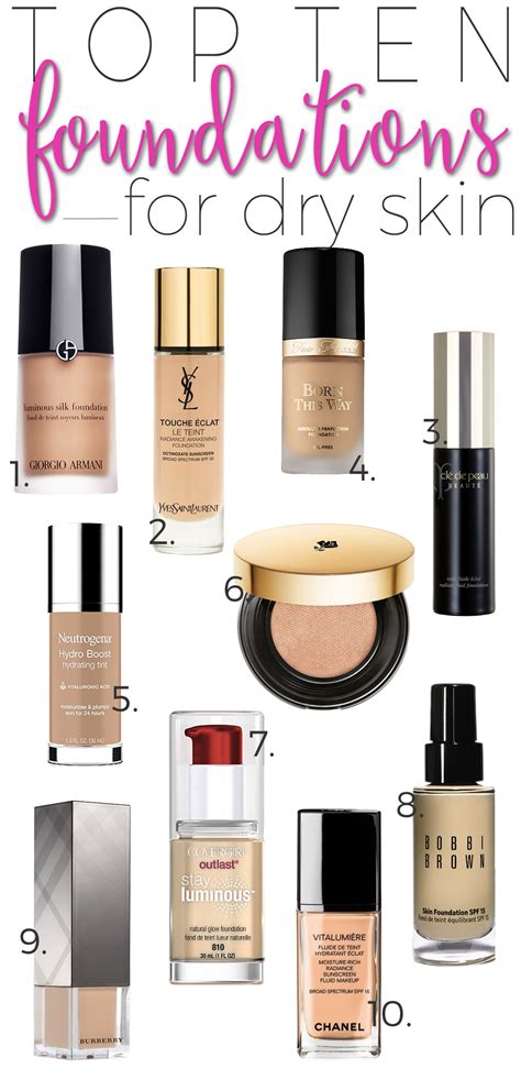 Top 10 Foundations for Dry Skin. — Beautiful Makeup Search