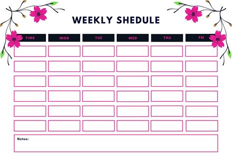 Teacher Schedule Template