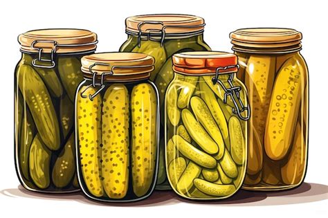 Premium AI Image | PICKLE JAR CLIPART