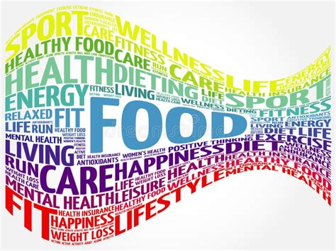 FOOD word cloud background stock illustration. Illustration of exercise ...