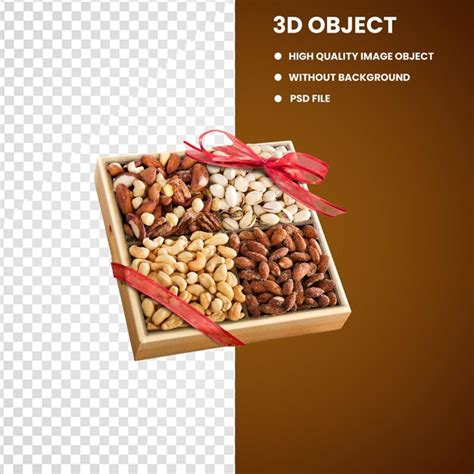 Premium PSD | Mixed nuts food gift baskets