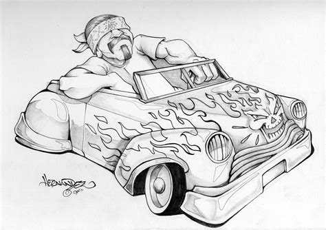 Lowrider Art Coloring Pages