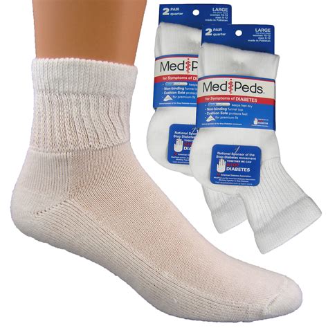 MediPeds Diabetic Quarter Socks - 4 Pr | Shop Your Way: Online Shopping ...