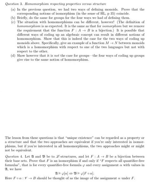 Solved Question 3. Homomorphism respecting properties versus | Chegg.com