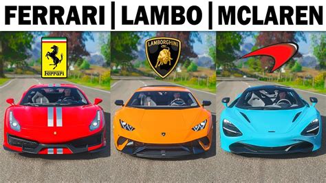 Lamborghini Vs Ferrari Vs Mclaren