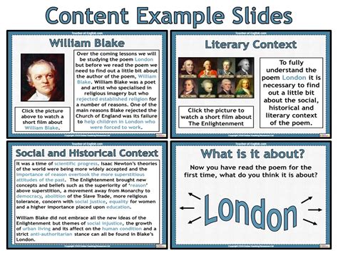 GCSE (9-1) English Teaching Resources - London by William Blake ...