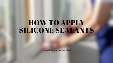 How To Apply Silicone Sealant | Blog | Gould Silicone Sealants