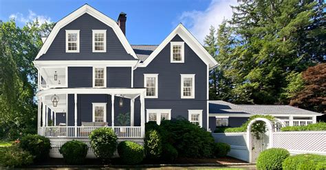 Stylish and Timeless: Navy Blue House Black Shutters - See Photos!