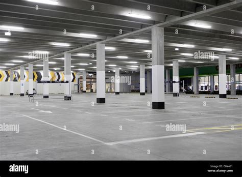 Empty car park, The Plaza shopping center, Palmerston North, New ...