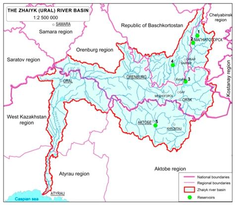 Ural River Map Russia