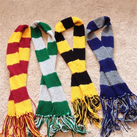 Harry Potter Inspired House Scarves by LishaChan on DeviantArt