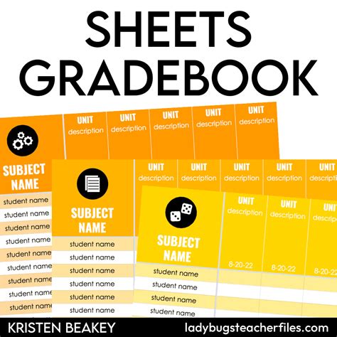 Google Sheets Gradebook - Ladybug's Teacher Files