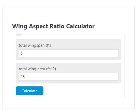 Wing Aspect Ratio Calculator - Calculator Academy