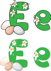 Alphabet Letter E Egg Vector Images (68)