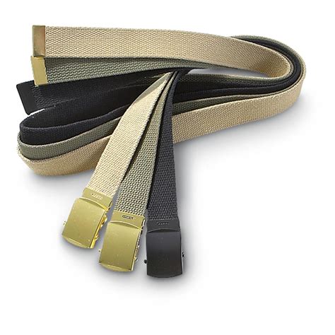 Military-Style Web Belts with Roller Buckles, 3 Pack - 186776, Tactical ...